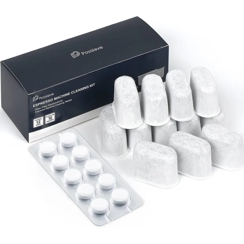 Possiave Breville Kit: 12 Filters + 10 Cleaning Tablets with box